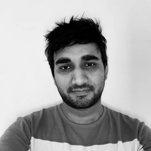 Portrait of Karan, a musician.